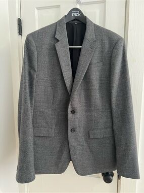 All Saints Men's Gray Two-Button Sport Coat